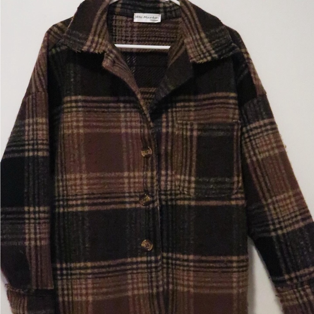 Plaid Shacket by lite mountain